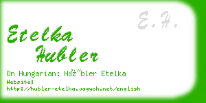 etelka hubler business card